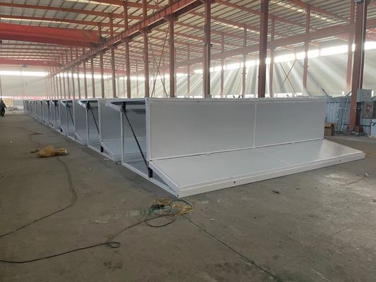 Chambres en conteneurs pliants préfabriqués de 20 pieds et 40 pieds avec structure en acier léger Q235/Q345