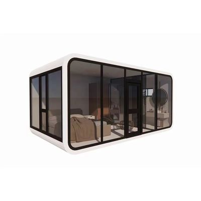 Panneau de sandwich en laine de roche en bois moderne extérieur portable mobile vaisseau spatial capsule hôtel maison
