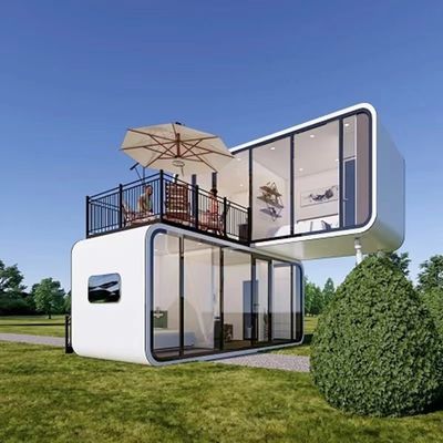 Panneau de sandwich en laine de roche en bois moderne extérieur portable mobile vaisseau spatial capsule hôtel maison