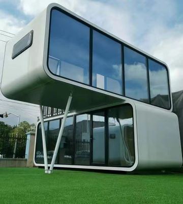 Panneau de sandwich en laine de roche en bois moderne extérieur portable mobile vaisseau spatial capsule hôtel maison
