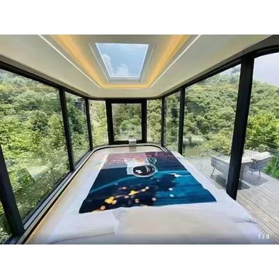 Maison modulaire à panneau sandwich en laine de roche pour un espace de vie mobile contemporain de luxe