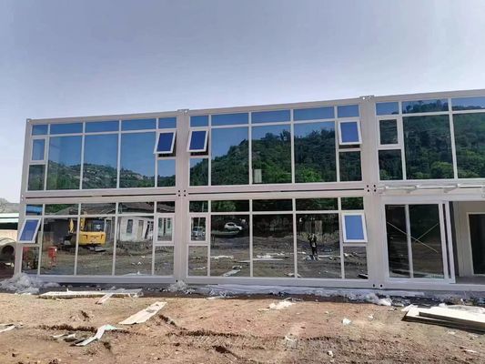 Villa préfabriquée de luxe maison de conteneurs avec fenêtres en aluminium et design moderne