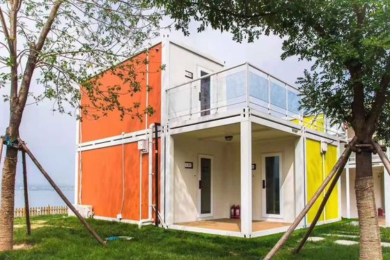 Villa préfabriquée de luxe maison de conteneurs avec fenêtres en aluminium et design moderne