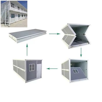 Maison de conteneurs pliants à construction rapide avec plancher en carton MGO et cadre en acier Q235/Q345