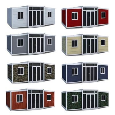 Maison en mouvement rapide avec double aile d'expansion de salle de conteneur pliable