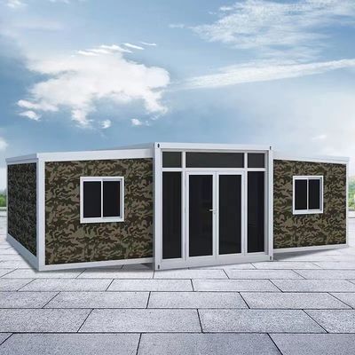 Maison en mouvement rapide avec double aile d'expansion de salle de conteneur pliable