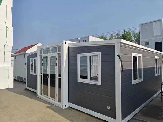 Maison en mouvement rapide avec double aile d'expansion de salle de conteneur pliable