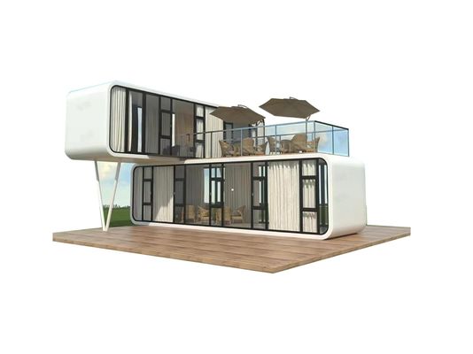 Style de design contemporain maison de conteneur de cabine Apple Pod mobile insonorisée de luxe