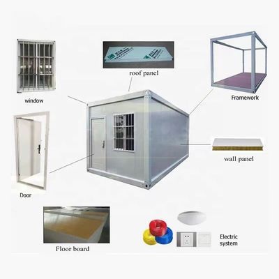 10 pieds 20 pieds conteneur pliable préfabriqué maisons de camping bureau avec panneau sandwich mur