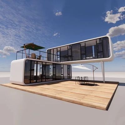 Des maisons modulaires préfabriquées modernes de 20 pieds 40 pieds Petites maisons Cabine Bureau Portable Home Pod Apple Cabin