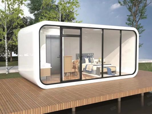 Maison en verre espace de vie bungalow préfabriqué couleur personnalisée