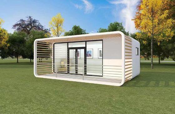Maison en verre espace de vie bungalow préfabriqué couleur personnalisée