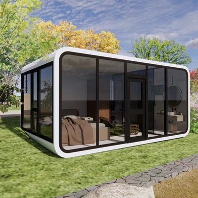 Maison en verre espace de vie bungalow préfabriqué couleur personnalisée
