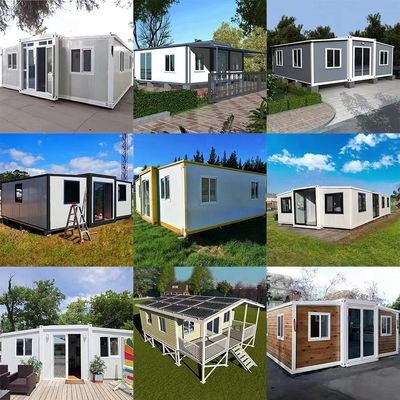 Container résidentiel pliable 20 pieds boîte d'expansion à double aile pour une vie facile