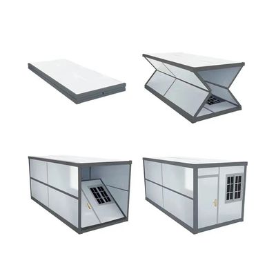 Maison pliante en conteneurs mobiles modulaires d'une longueur de 5950 mm et un plancher en bois de ciment en fibre