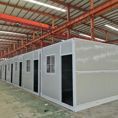 Maison pliante en conteneurs mobiles modulaires d'une longueur de 5950 mm et un plancher en bois de ciment en fibre