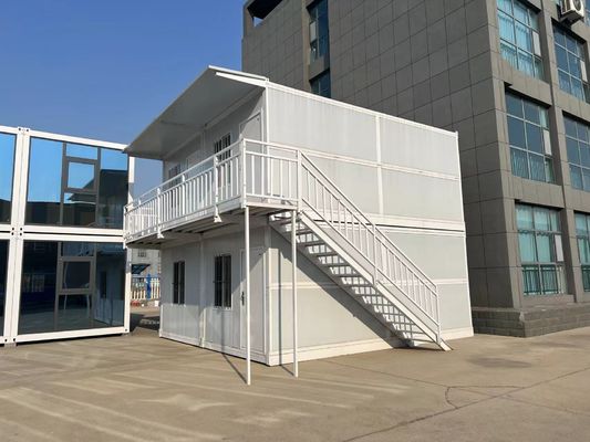 Maison pliante en conteneurs mobiles modulaires d'une longueur de 5950 mm et un plancher en bois de ciment en fibre