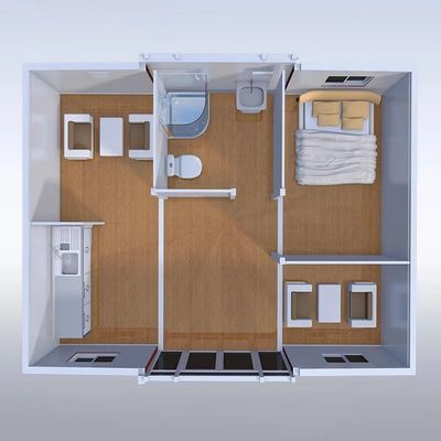 Élargir la maison avec une salle de conteneurs à double aile de 20 pieds MGO plancher de planche de luxe