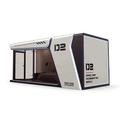 Vente Villa de plage de luxe avec une maison capsule spatiale mobile préfabriquée.