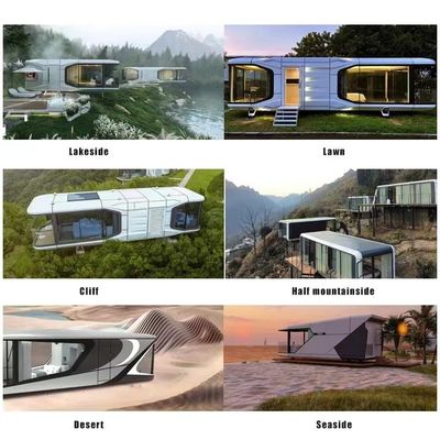 Maison-capsule de l'espace de vie Luxe maison préfabriquée moderne