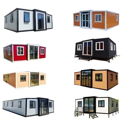 Assemblage d'une maison de conteneurs élargie avec fenêtre en aluminium
